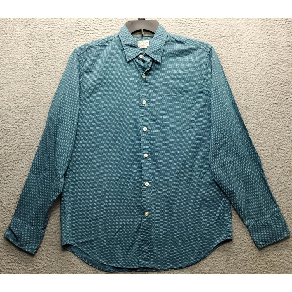 J.CREW Shirt Mens Medium‎ Multi Polka Dot Classic Long Sleeve Collared Button-Up